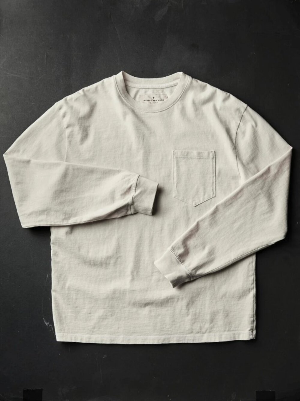 imogene + willie Long Sleeve Pocket Tee in Vintage White Size Small